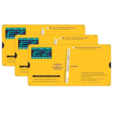 The E-Z Grader E-Z Grader, Large Print, Yellow, PK3 7000